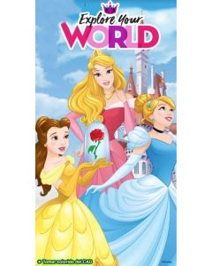 Felpa Toalla Disney Princesas Azul Cielo