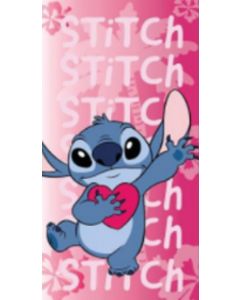 Felpa Toalla Disney Stitch Corazón Rosa Fiusha