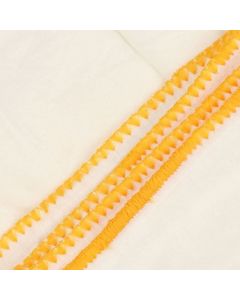 Franela Festonada Liso Amarillo Canario