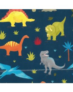 Franela Americana Dinosaurios Azul Marino