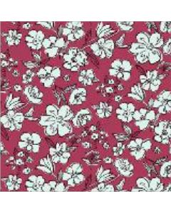 Gabardina Estampada Flor Chica Rosa Fiusha