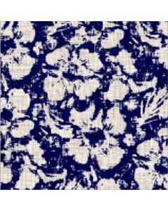 Gabardina Estampada Flor Mediana Azul Marino
