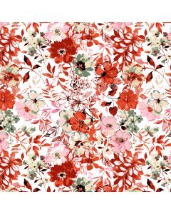 Brush Raya Estampado Flores Y Tallos Naranja Shedron