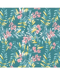 Brush Raya Estampado Hojas Verde Menta
