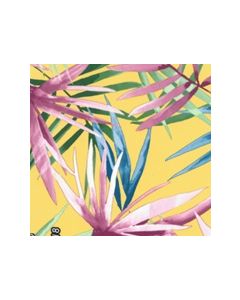 Microbrillalin Estampada Palmas Amarillo Mango