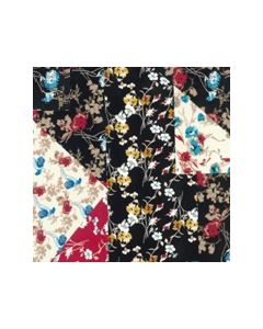 Microbrillalin Estampada Parches Negro