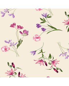 Linnen Estampado Flor Chica Hueso