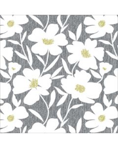 Loneta Portuguesa Flor Grande Gris Oxford