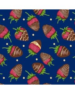 Mantel Roco Fresas Azul Marino