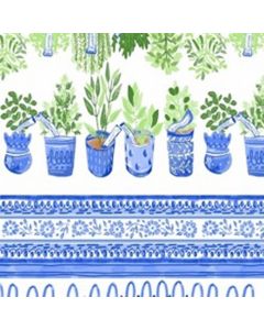 Mantel Roco Hierbas Azul Rey