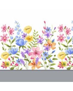 Mantel Roco Cenefa Flores Blanco