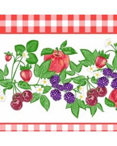 Mantel Roco Frutos Rojos Blanco