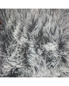 Peluche Pelo Largo Liso Gris Plata