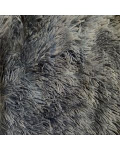 Peluche Pelo Largo Liso Gris Oxford