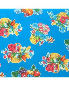 Plastico Charomesa Cesto De Flores Azul Rey