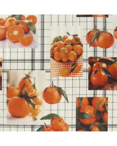 Plástico Fiestamesa Estampado Naranjas Blanco