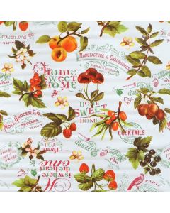 Plastico Fiestamesa Frutos Rojos Blanco