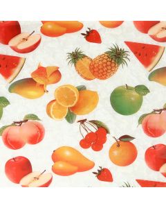 Plástico Cristamesa Frutas Blanco 