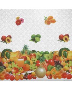 Plastico Cristamesa Frutas Tropicales Blanco