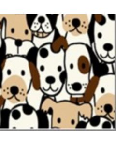 Polar Fleece Estampado Perro Caricatura Café Beige