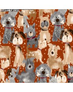 Polar Fleece Estampado Infantil Perros Naranja Shedron