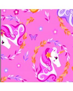 Polar Flannel Estampado Unicornio Mediano Rosa Medio