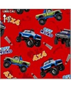 Polar Flannel Infantil Tractor Rojo