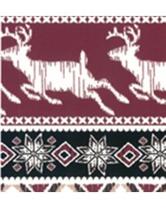 Polar Flannel Estampado Nórdico Rojo Vino