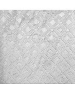 Polar Flannel Borrego Embozado Rombo Chico Gris Perla