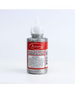 Pegamento con Diamantina Parisina Plata de 60 ml