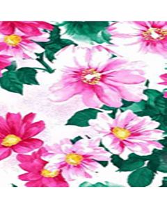 Rayon Chalis Flor Mediana Blanco