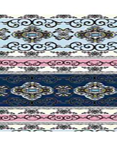 Rayon Chalis Cenefa Rosa Palo