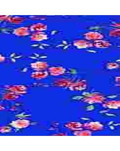 Rayon Chalis Flor Chica Azul Rey