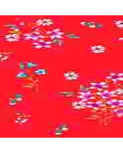 Rayon Chalis Flor Mediana Rojo