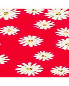 Rayon Chalis Flor Chica Rojo