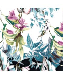 Rayon Flame Estampado Cenefa Blanco
