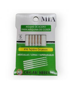 Agujas para Máquinas de Coser Organ Needles Mod.#16