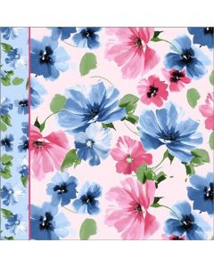 Royal Estampada 1.10 Flor Acuarela Azul Rey