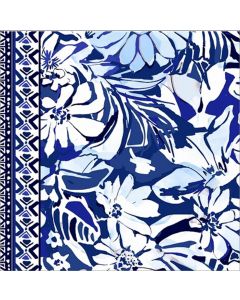 Royal Estampada 1.10 Flor Batik Azul Marino