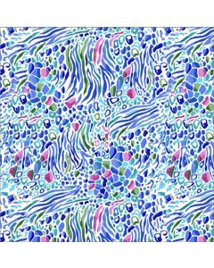 Royal Estampada 1.10 Retro Piel Azul Rey