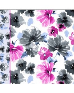 Royal Estampada 1.10 Flor Acuarela Negro