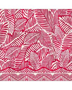 Italiana Estampada Hoja Étnica Rojo
