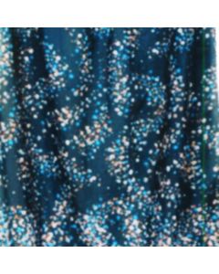 Shiffon Crepe Flor Parches Azul Marino