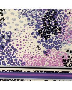 Shiffon Crepe Piel Animal Morado