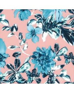 Smock Mediano .75 m Flores Azul Cielo