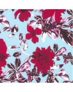 Smock Mediano .75 m Flores Rojo