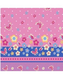 Smock Chico .60Cm Mariposa Cenefa Rosa Pastel