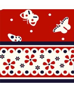 Smock Chico .60Cm Mariposa Rojo