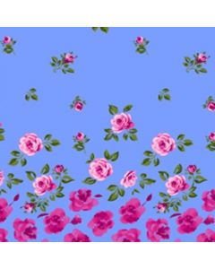 Smock Chico .60Cm Rosa Cenefa Azul Cielo
