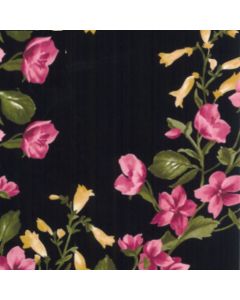 Smock Grande .90 m Floral Negro